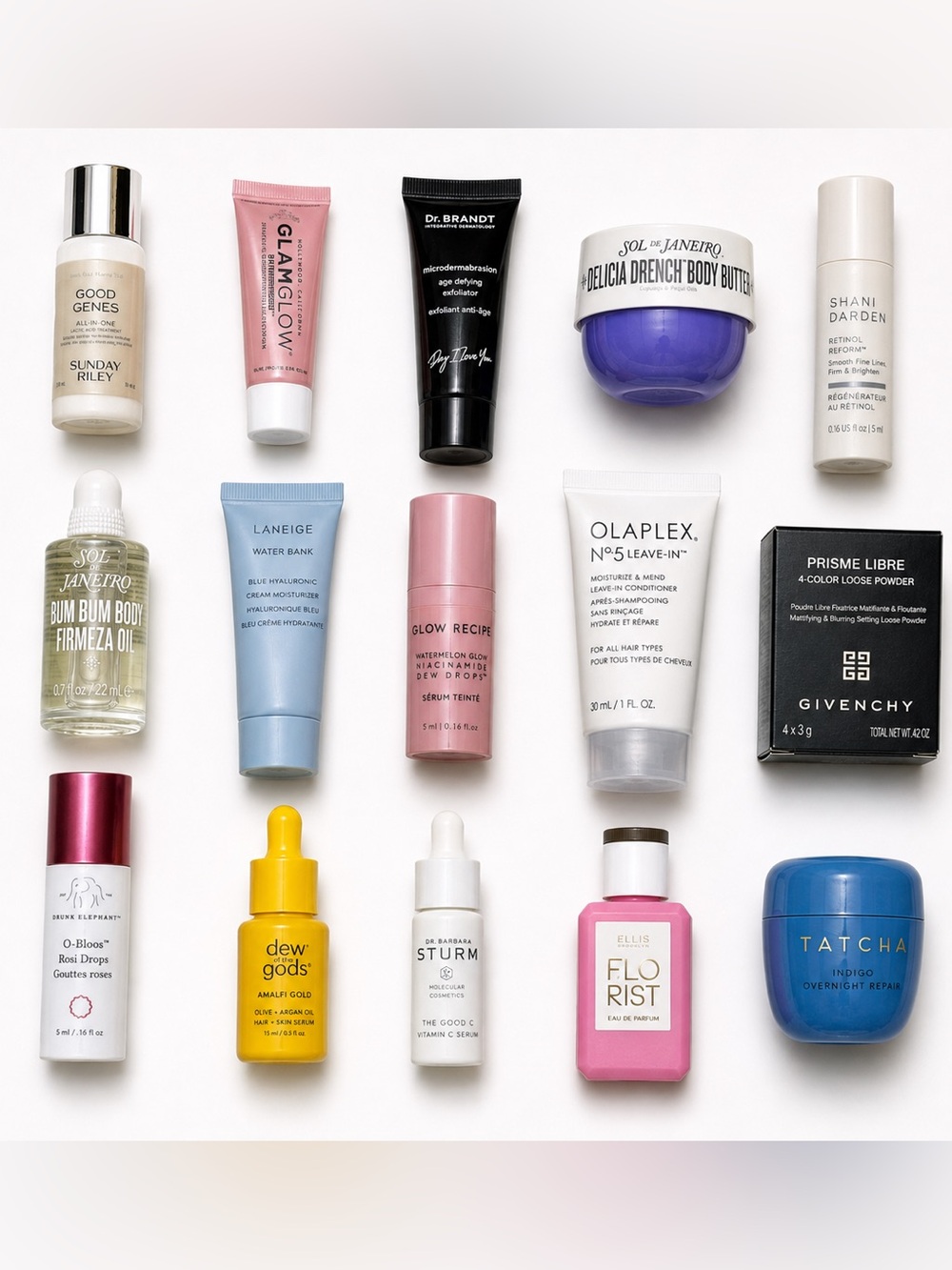 15pc Luxury Beauty Mini Bundle Sunday Riley Tatcha Olaplex Givenchy & more! NEW